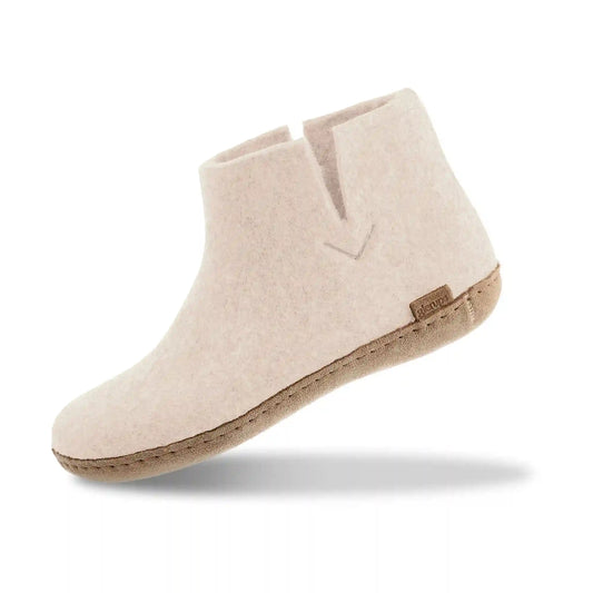 Boot with leather sole - Off white