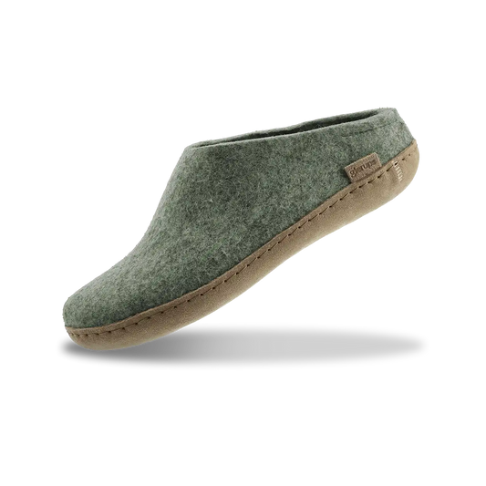 Slip-on with leather sole - Moss